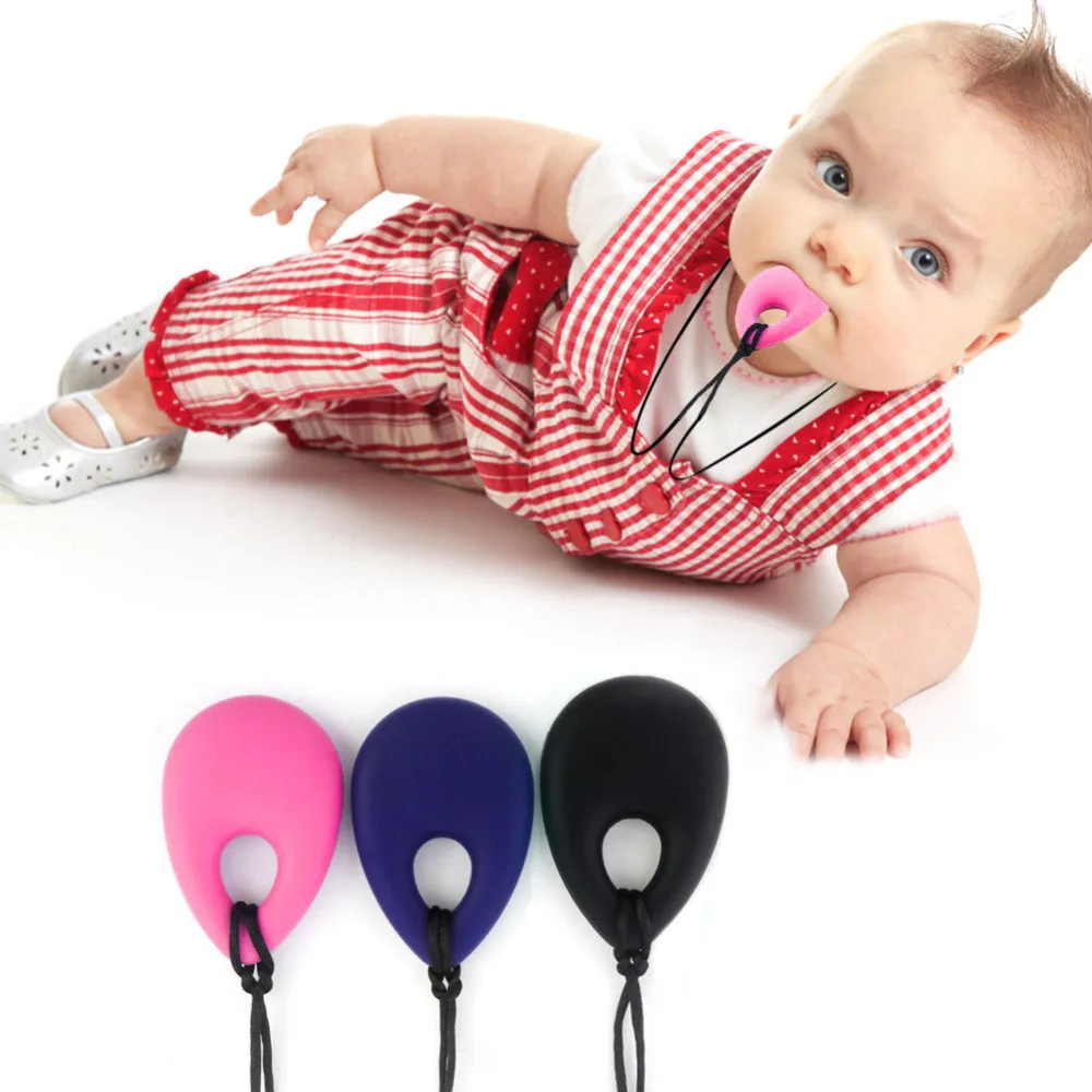 Baby Teething Necklace Food Grade Silicone Chewable Baby Teether