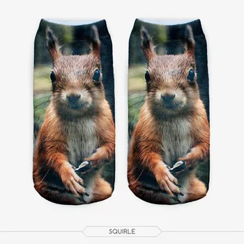 

RUNNING CHICK squirle 3d digital printing socks short tube socks
