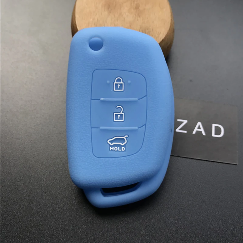 ZAD силиконовый чехол для hyundai Sonata fe Avante Porter Grandeur Sonata Santafe i30 Solaris ix35 3 кнопки защитный чехол для ключей