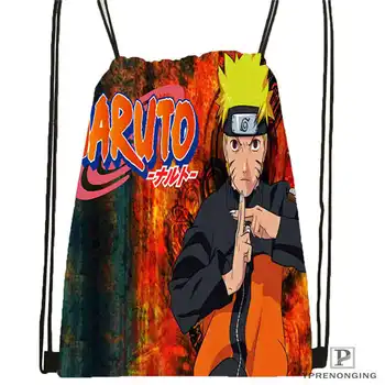 

Custom Naruto Cartoon @1Drawstring Backpack Bag Cute Daypack Kids Satchel (Black Back) 31x40cm#180612-02-27