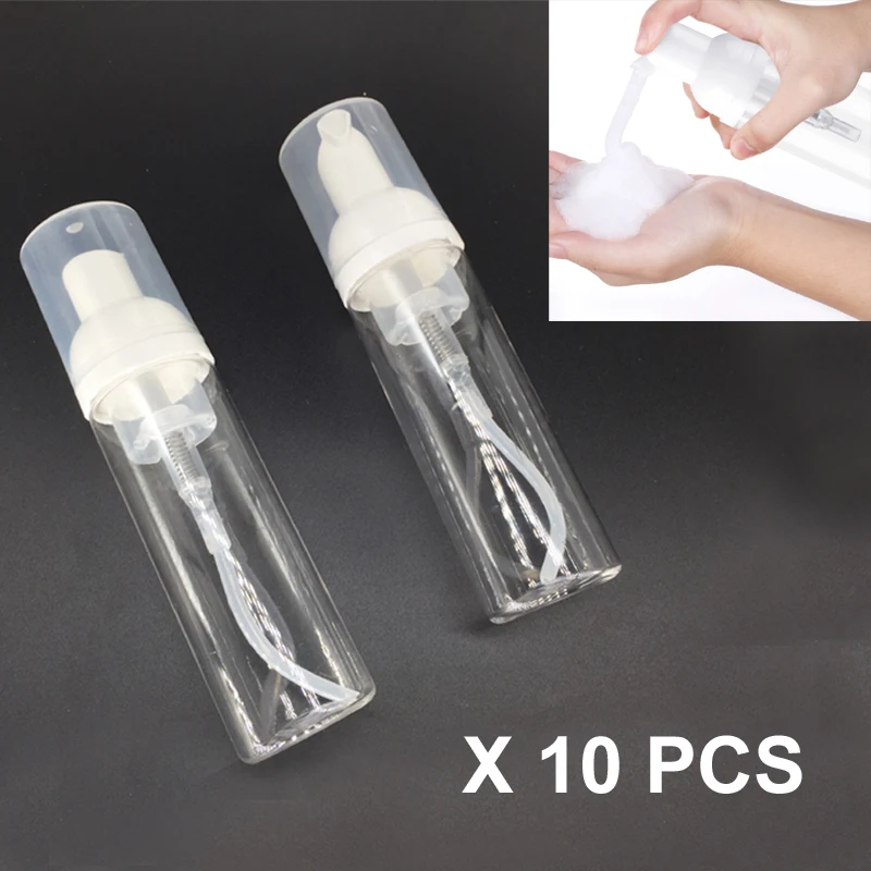 

10PCS 60ML foaming bottle,foaming pump,soap dispenser,plastic pet Mousse bottle pressing type foaming bottle