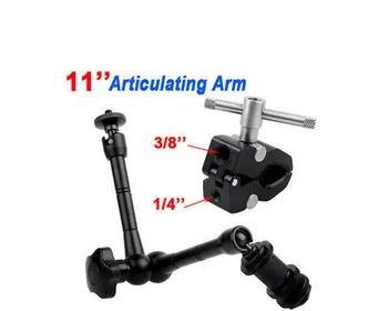 

Tripods 2 in1 11 inch Articulating Magic Arm+Super Clamp for Camera Camcorder LCD Monitor LED Light DSLR Rig Movie Kit