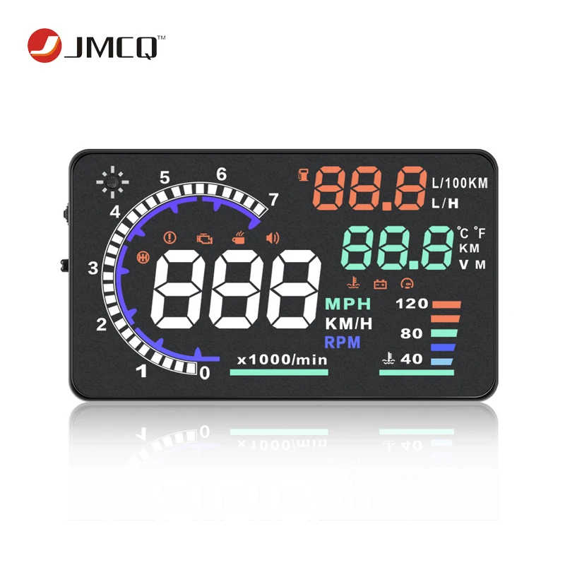 

5.5inch HUD Head Up Display LED Windscreen Projector Speeding Warning Fuel Consumption Data Diagnostic Tool OBDii Plug