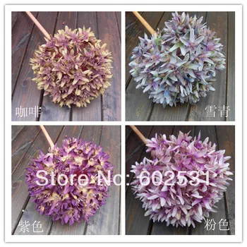 

SPR 20PCS/lot Green Chinese high ground oil paintings onion ball Wedding Bouquet Artificial Flowers4 Colors Available