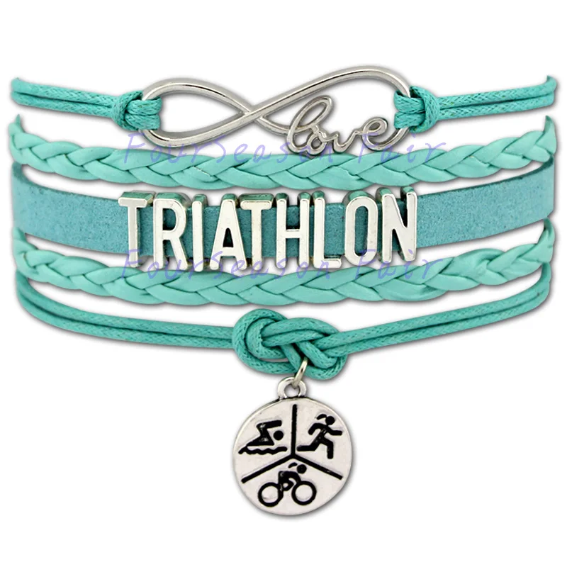 Custom Infinity Love Ironman Triathlon Bracelet Swimming Cycling