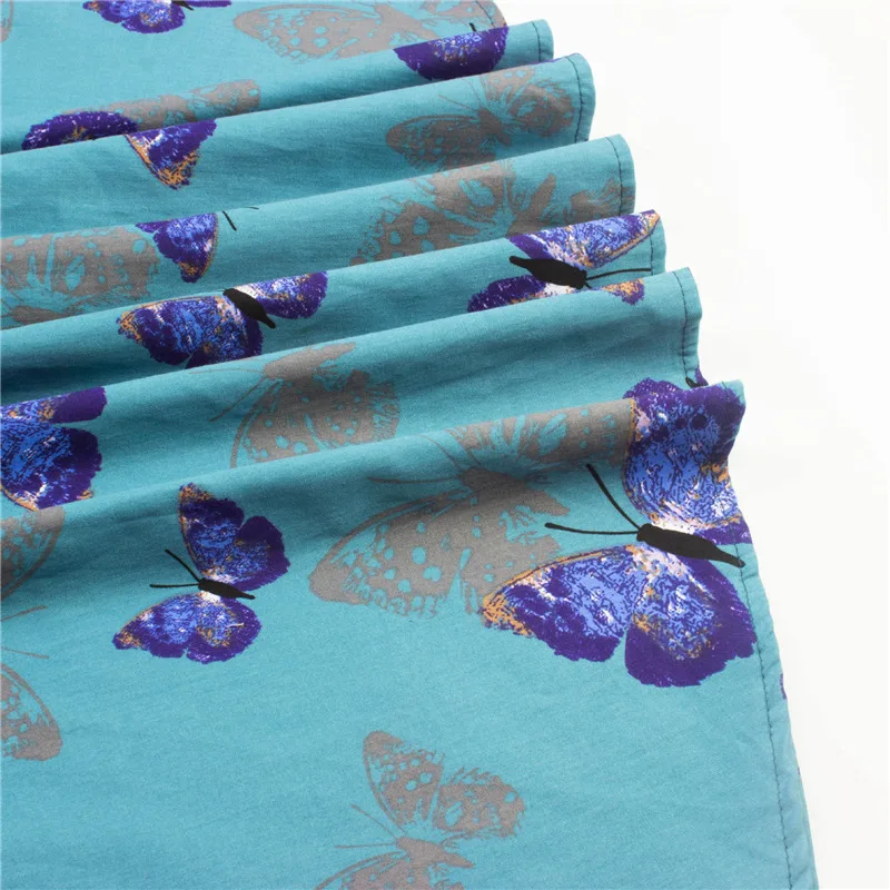 Kostlich Butterfly Print Autumn Dress Women 2017 Blue Audrey Hepburn 50s Vintage Dress Swing Rockabilly Elegant Party Dresses (17)