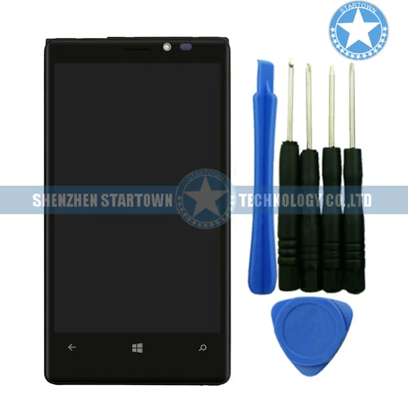 

New Black Replacement Spare Parts for Nokia Lumia 920 LCD Display Touch Screen Digitizer Assembly+Frame with tools