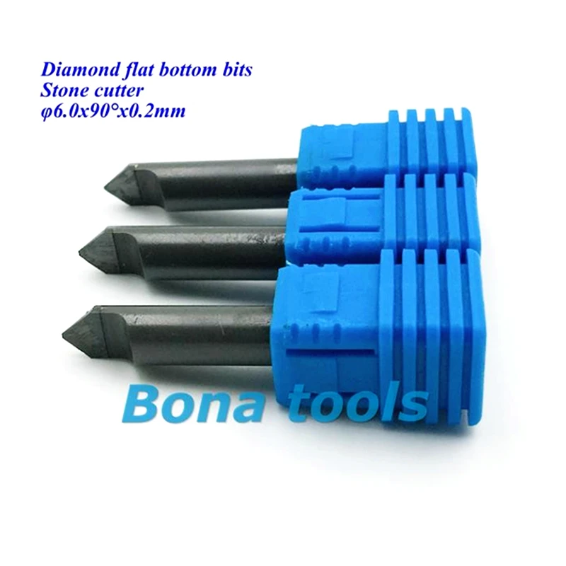 6X90 AngleX0.2mm PCD Diamond Router Bits, Sharp Diamond Engraving Bits