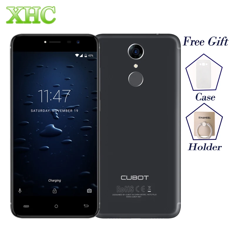 CUBOT Note Plus Smartphones 3GB 32GB Fingerprint ID 5 2 Android 7 0 Cellphone MTK6737T Quad