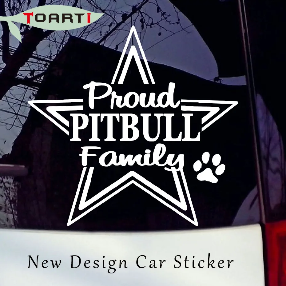 

Proud Pitbull Pit Bull Family Car Vinyl Decal Sticker Adhesive Decals Removable Waterproof Window Car Styling Stickers