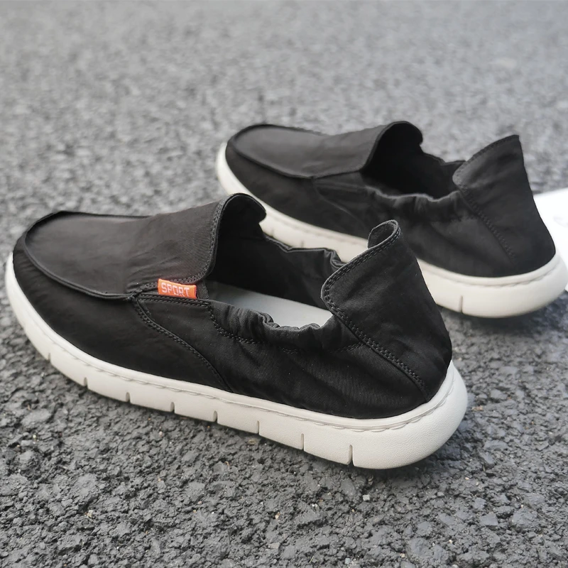 

Summer leisure a pedal Korean version of the old Beijing cloth shoes men's shoes deodorant soft bottom men's wild canvas lazy