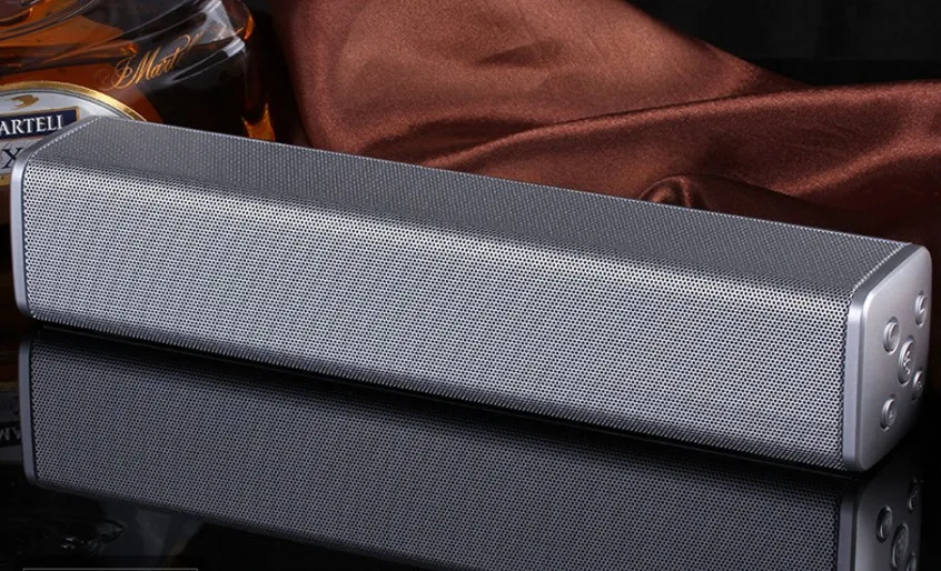 

metal bluetooth 4.0 soundbar speaker with beautiful sound support hands-free phone call  and micro sd fm line in