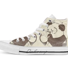 Круглый глаз новинка дизайн дышащая Повседневная Высокая обувь на шнуровке холщовая обувь кеды