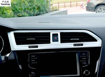 

ABS Middle Air Conditioning AC Outlet Vent Molding Cover Kit Trim car styling for 2016 2017 2018 Volkswagen VW Tiguan mk2