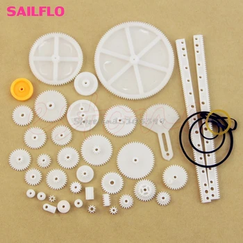 

34 Kinds of Plastic Gear,Rack,Pulley,Belt,Worm Gear,Single-Double-Gear Teeth Drop Ship
