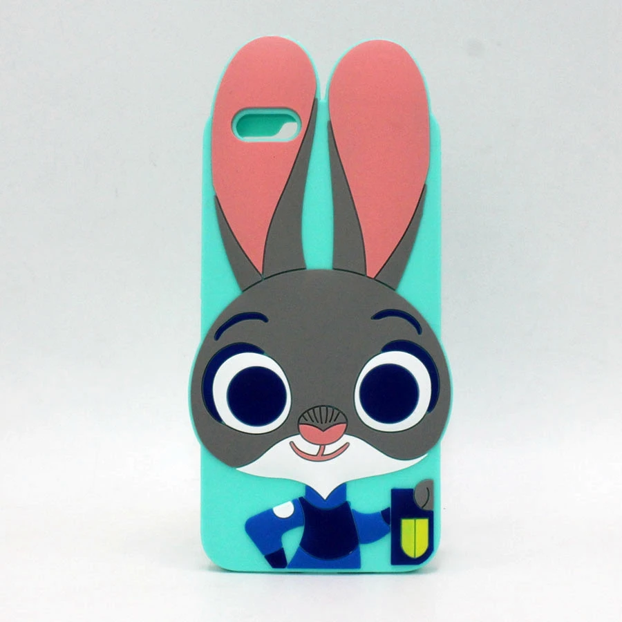 

New Arrivals Smart Rabbit Judy Silicone Fundas For Apple iPhone 7 7plus 6 6s 6plus 6splus 5 5s se Cute Phone Cases 3D Back Cover