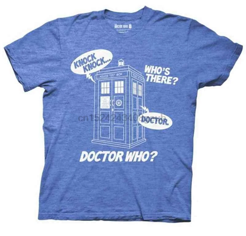 Doctor Who Knock Mens Blue T-Shirt | Мужская одежда