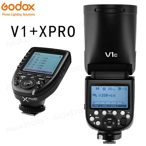 Godox V1 вспышка Speedlight для SONY Canon Nikon Fujifilm Olympus вспышка камеры фонарик ttl Speedlite литий-ионная батарея - Цвет: V1 With XPRO