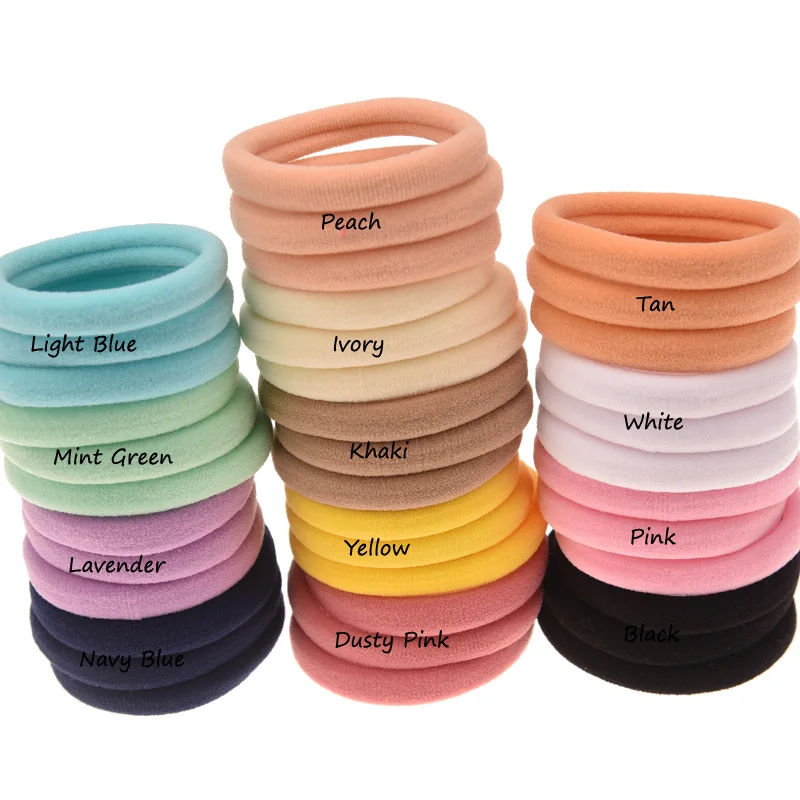 

24pcs Nylon Headband Nylon Hair Tie 1cm Yoga Tie Elastic Hair band Fashion Hair Accessories Boutique Hair Band Accessory