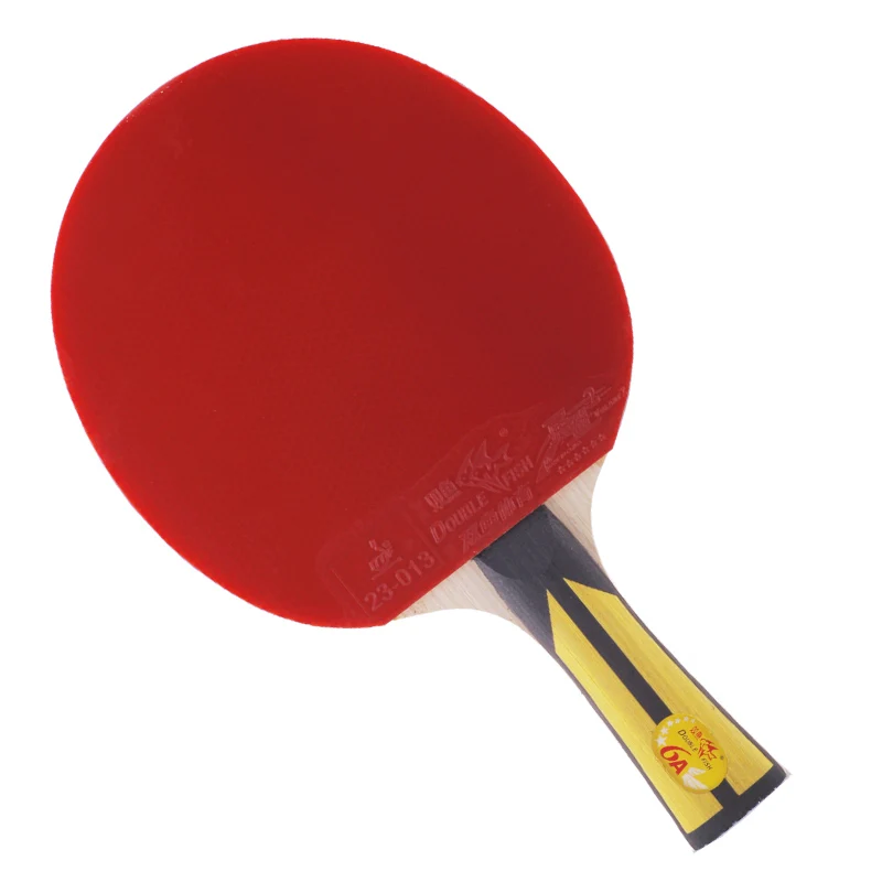 مزدوجة الأسماك مسبقا 6AC 6 نجوم تنس طاولة النهائي مضارب paddle 5 رقائق الخشب الخالص مضرب هجوم سريع مع حلقة ناشئين وافق