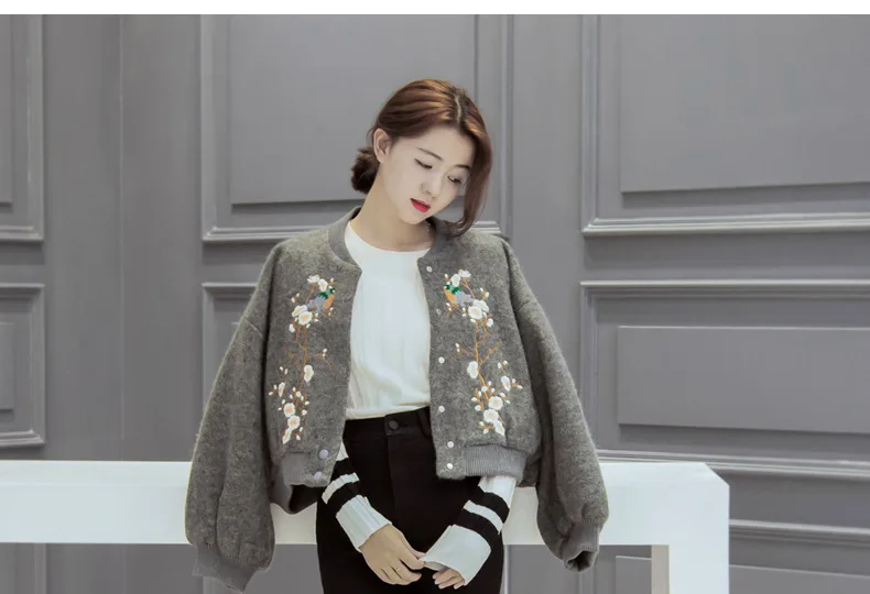 2017 Automne Survêtement Veste gris Filles De Noir Laine Guesod Dames Hiver Manteau Mohair Femme Élégantes blanc Femmes T7dW1q