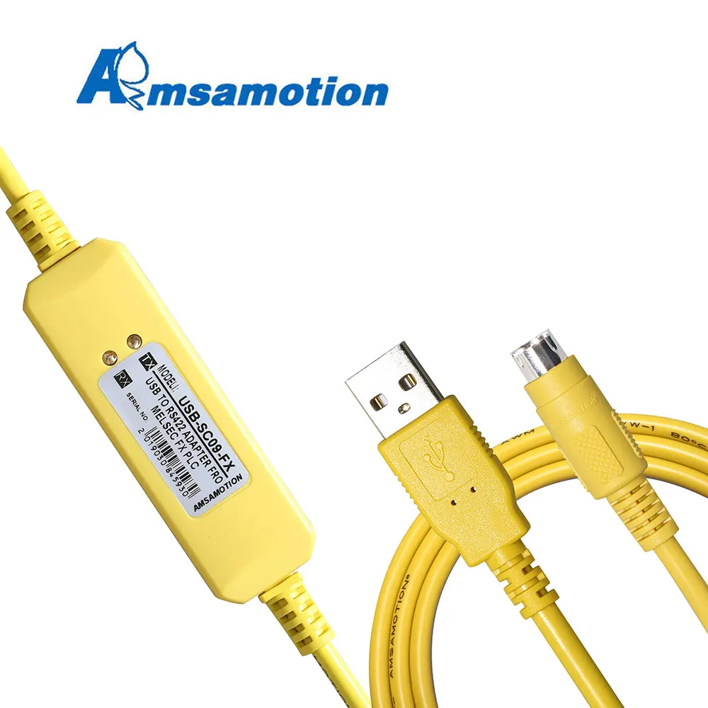 

AMSAMOTION USB-SC09-FX PLC Programming Cable SC-09 SC09 FX FX1N / FX2N / FX1S / FX3U PLC programming cable