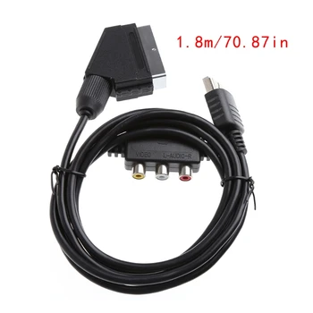 

OOTDTY RGB Scart TV Lead DC Console Cable Cord With AV Box Adapter For Sega Dreamcast