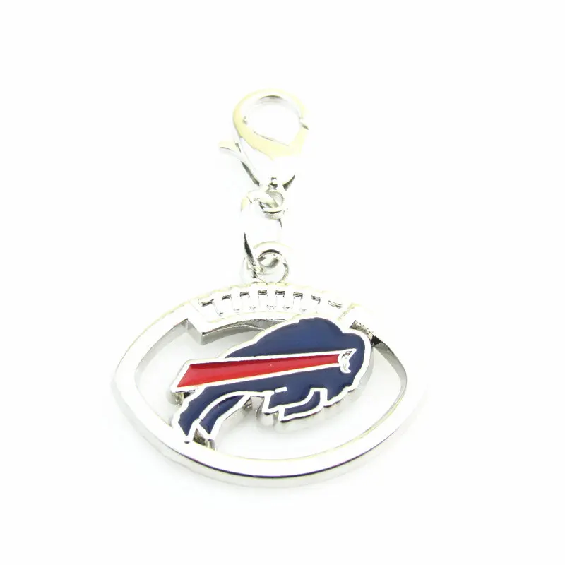 12pcs/lot Fashion Football Sports Buffalo Bills Dangle Charms With