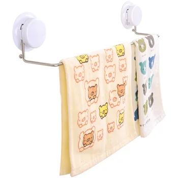 

Strong suction cup towel rack wall mounted bathroom towel bar single rod bathroom towel hanging towel bar LO425105