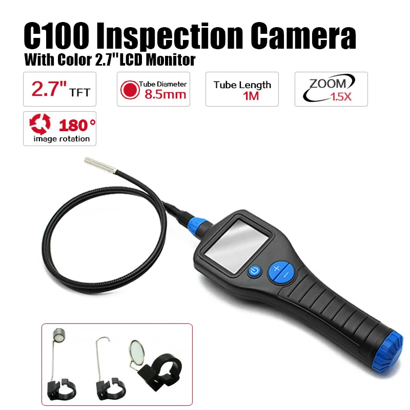 bilder für Blueskysea 8,5mm 2,7 "endoskop inspection snake geltungsbereich kamera drehen zoom 6 led 1 mt rohr bilder für Blueskysea 8,5mm 2,7 "endoskop inspection snake geltungsbereich kamera drehen zoom 6 led 1 mt rohr