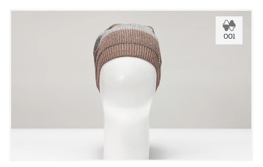 Ladybro осень-зима шляпа Для женщин шерстяные шапочки трикотажный свитер шляпа Кепки; женские туфли на плоской подошве в полоску лыжи gorros Для женщин шляпа теплая шапка Femme