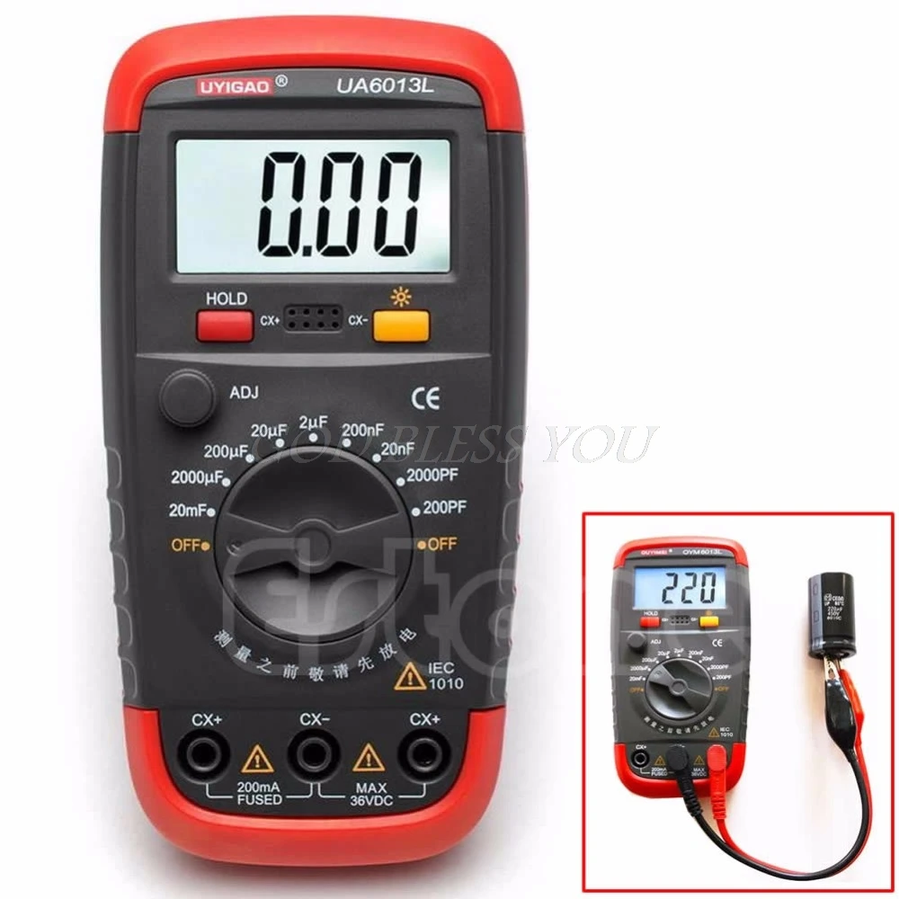 

New UA6013L Digital Auto Range Capacitor Capacitance Tester Meter