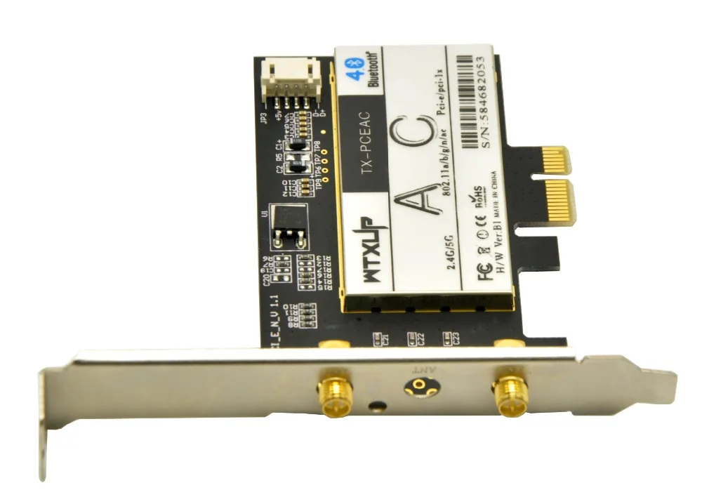 WTXUP 7260AC двухдиапазонный 7260HMW 867 Мбит/с PCi Express беспроводной PCI E Настольный WiFi