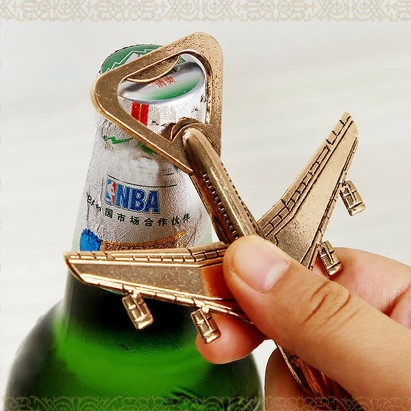 Creative Antique Plane Beer Bottle Opener "Let the Adventure Begin" Airplane Bottle Opener Wedding Gift Party Favor