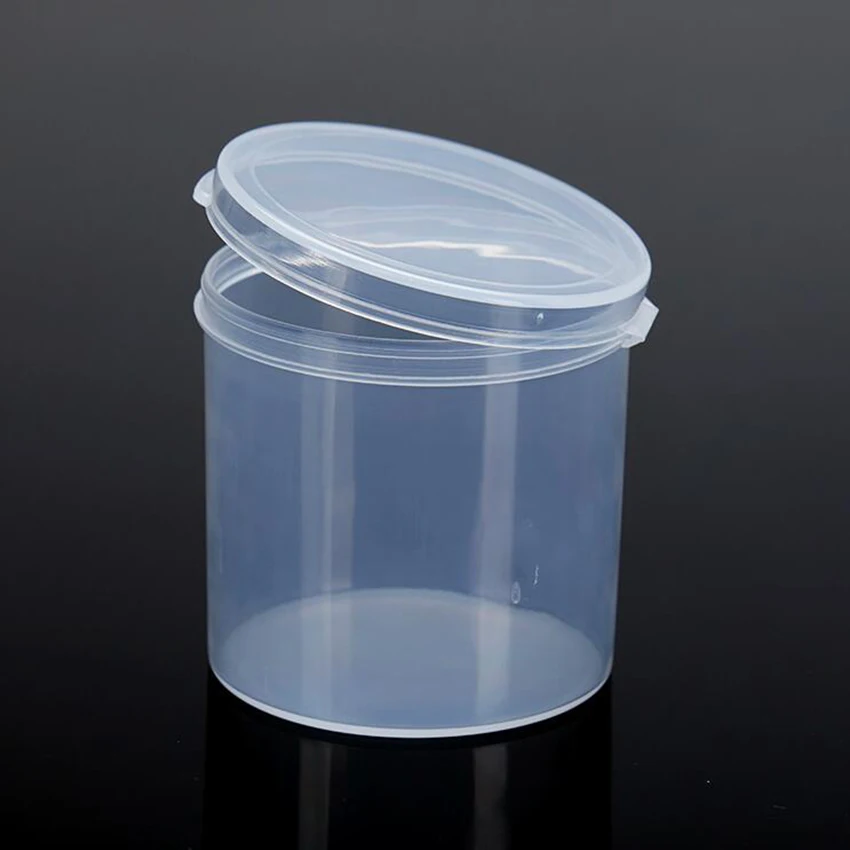 1pc small round plastic box transparent PP plastic container