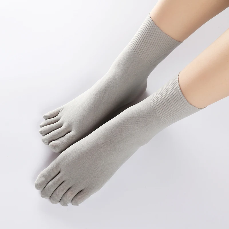 

3 Pairs Of Five Finger Socks Toe Split Summer Thin Sweat Breathable 5 Toe Socks Lace Cute