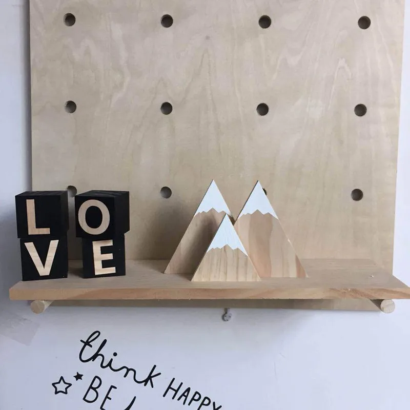Us 5 03 30 Off 3pcs Set Nordic Wooden Decor Mountain Style Ornaments Wall Hanging Decoration Baby Kids Bedroom Hanging Decorations In Figurines