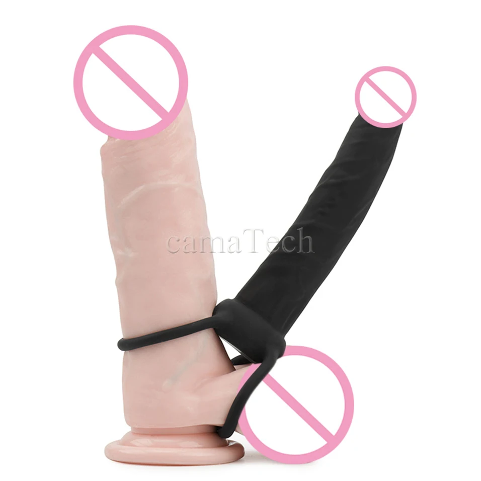 camaTech Silicone Fantasy Double Prober Penetration Penis Strap On Rider 5 5 Inch Silicone Anal Sex