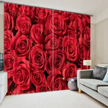 3d Red Rose 100 Blackout font b Curtain b font Custom Children s font b Curtain