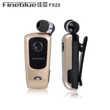 10 шт./лот FineBlue F920 выдвижной беспроводной Bluetooth наушники гарнитура стерео зажим для наушников Mic