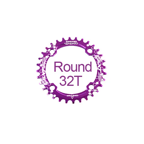 EKFan 104BCD XT Овальный Круглый 30T 32T 34T 36T цепь круг шатунная пластина фиолетовый и зеленый MTB велосипед Велоспорт цепь - Цвет: 32T Round Purple