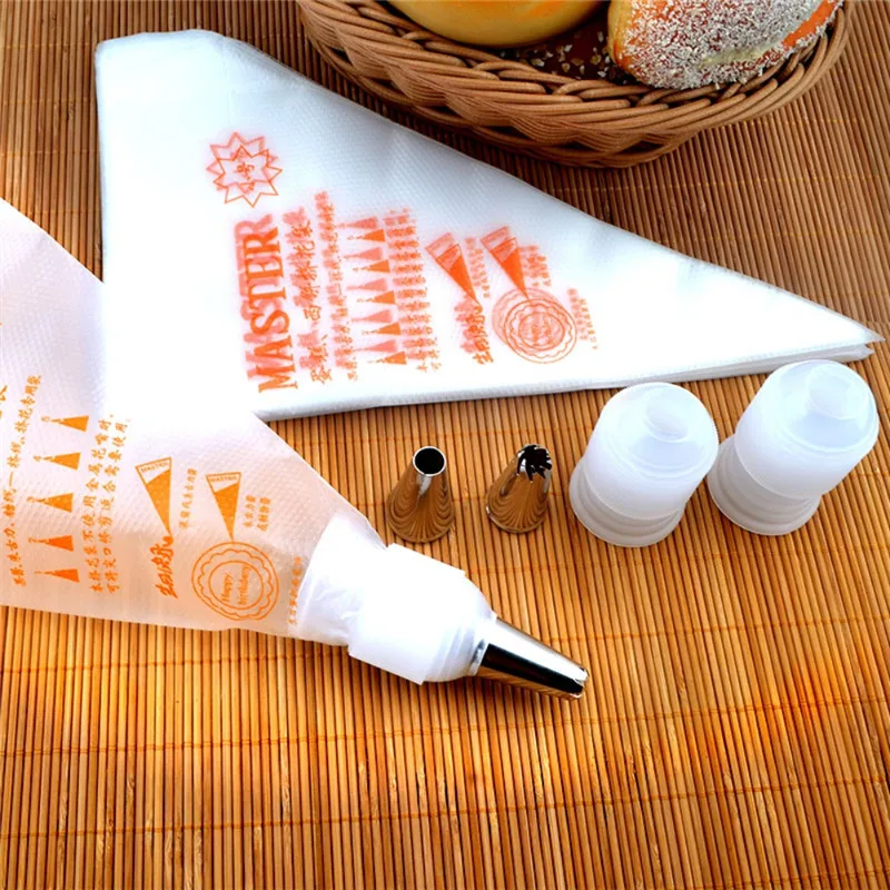 

100 Pcs Food Grade Bakeware Pastry Bag Squeeze Flower Bag Nozzles Cupcake Dessert Baking Cream Cake Cake Decoration Baking Tools