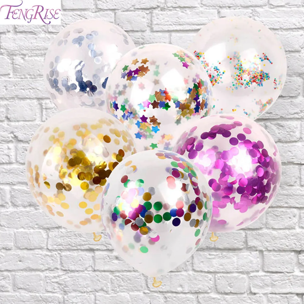 10X 12/" Foil Latex Confetti Balloons Wedding Birthday Quality Party Baby Shower