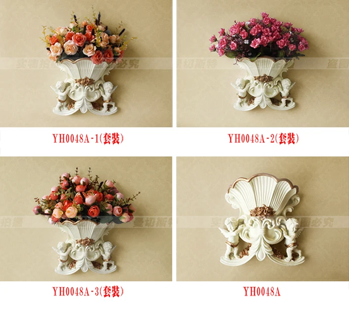 Европейская ваза Ангел настенная корзинка американский кантри настенные украшения, цветок композиция имитация цветок искусство домашний Настенный декор