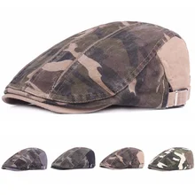 Мужская мода Камуфляж Узор Открытый солнце Кепка водителя Регулируемый берет шляпа HATCS0304