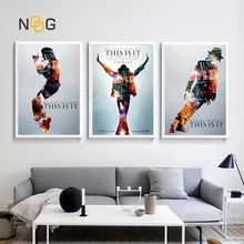 NOOG Michael Jackson Canvas Painting Nordic Art Single Print Painting Wall Art Home Decor Living Room Bedroom Decor Poster