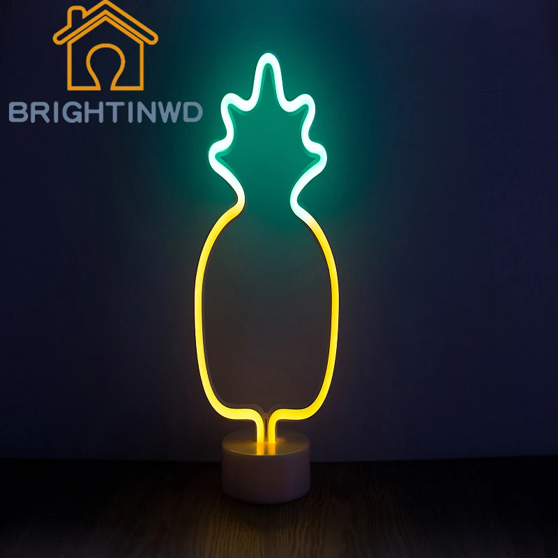 

USB Star Flamingo Light Led Night Lamp Dual Use with Base Neon LED Decorative Table Lamp Shape Creative Night Light