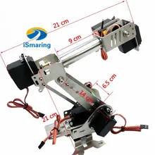 Официальная iSmaring нержавеющая сталь 6 оси Механическая Роботизированная рука с дополнительным высоким крутящим моментом сервоприводы 6 DoF манипулятора