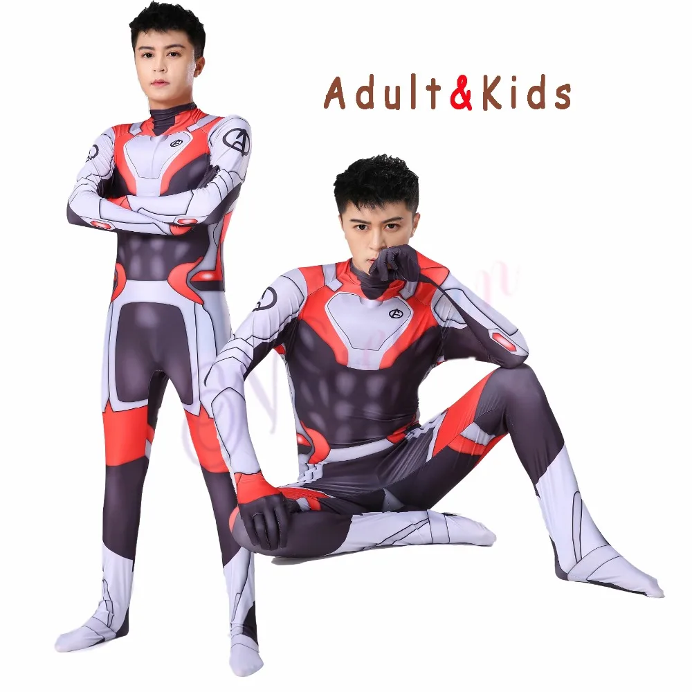 

Marvel Avengers Endgame Quantum Realm Advanced Tech Cosplay Costumes 2019 New Superhero Iron Man Jumpsuit Bodysuit Zentai Suit