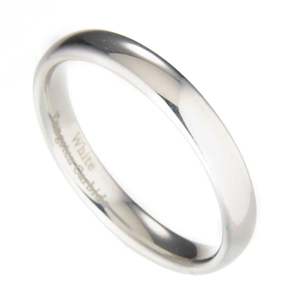 White Tungsten Rings & White Tungsten Wedding Bands